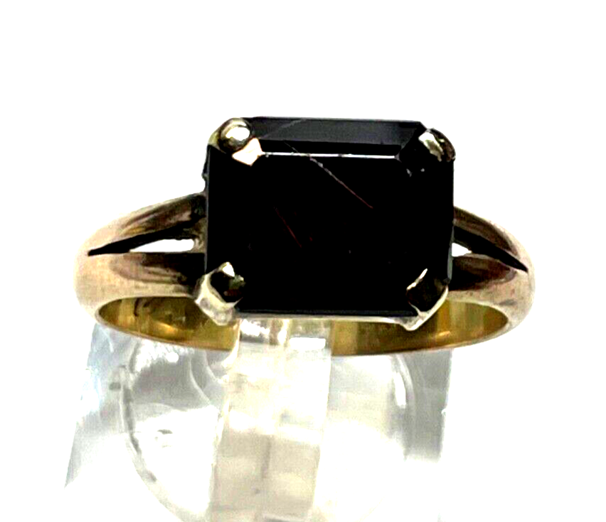 Antik 333 Gold 8 K Ring dunkel roter Granat Ø 20 mm RG 63 solide Qualität9