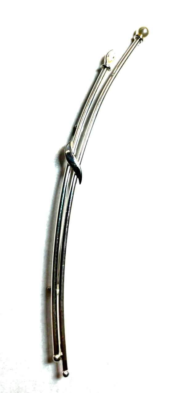 K&L 925 Sterling mega große + moderne Design Anstecknadel 12,5 cm lang gepflegt1