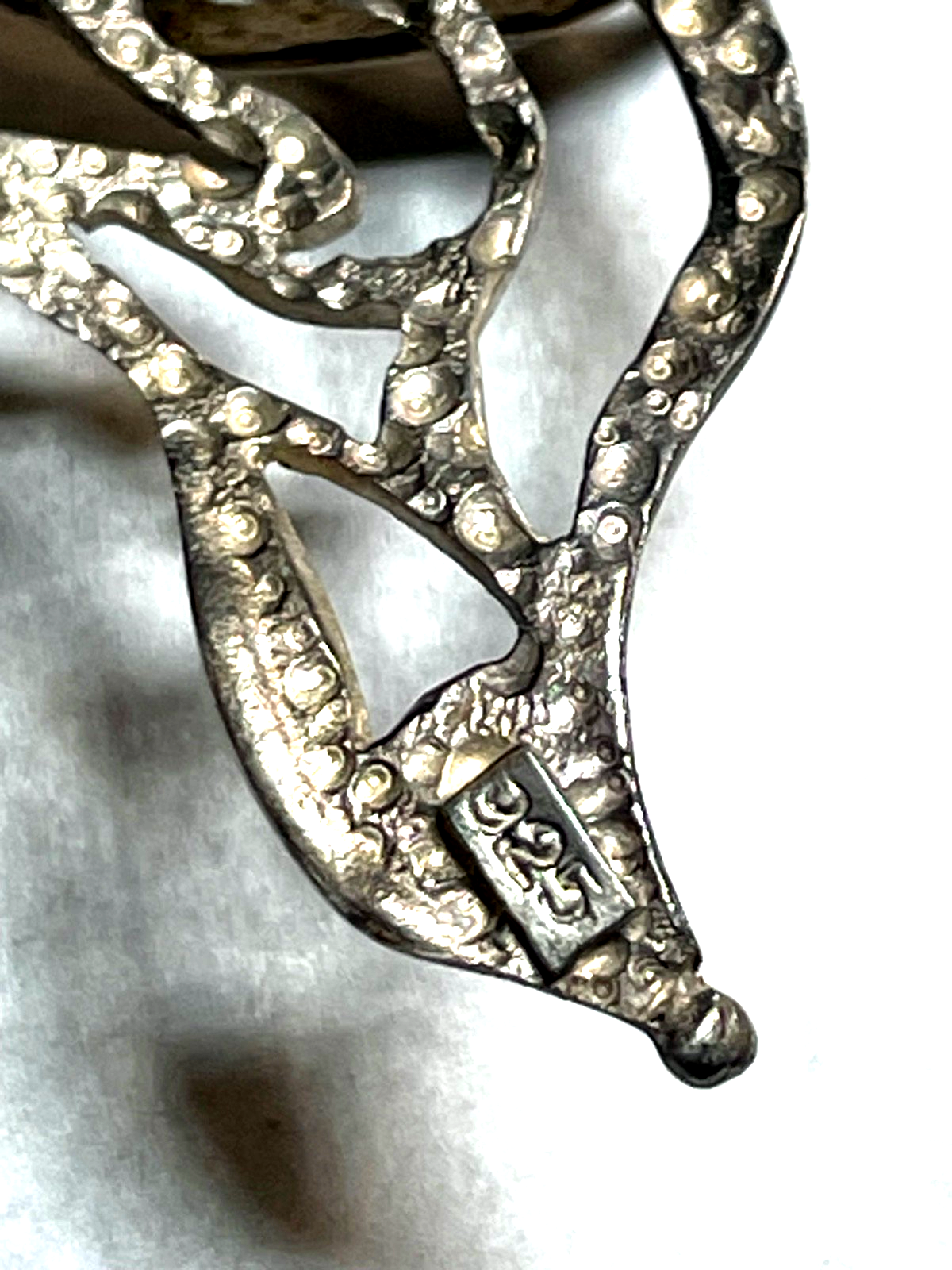 Gr. 925 Sterling Silber Schmetterling Brosche Anhänger mit 9 Türkisen Handarbeit6