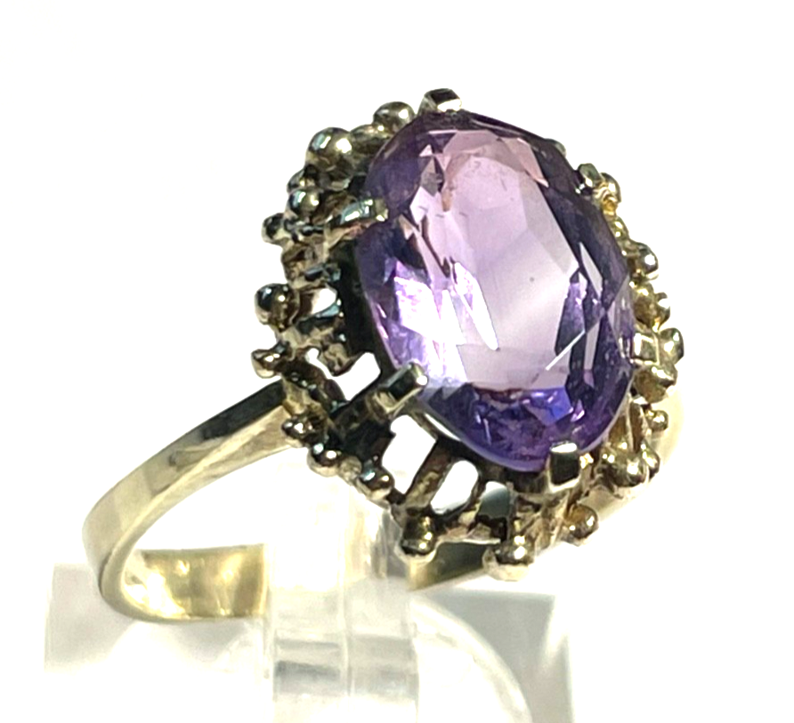 Klassisch Design 333 Gold 8 K Ring Amethyst Ø 18,4 mm RG 58 Juwelier wunderschön0