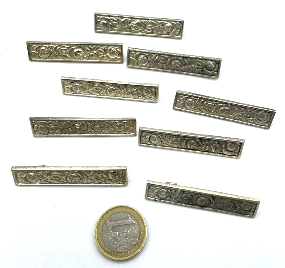Vintage 9 x identische Brosche Anstecknadel Rose Motiv Handarbeit sehr gepflegt1