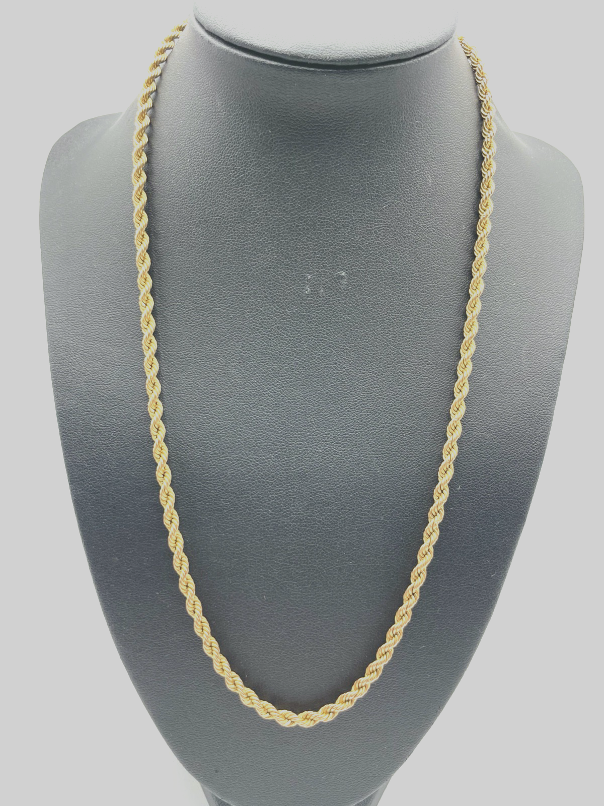 585 Gold 14 K Goldkette Kordelkette L 51,5 cm  B 4 mm solide Juwelier Qualität1