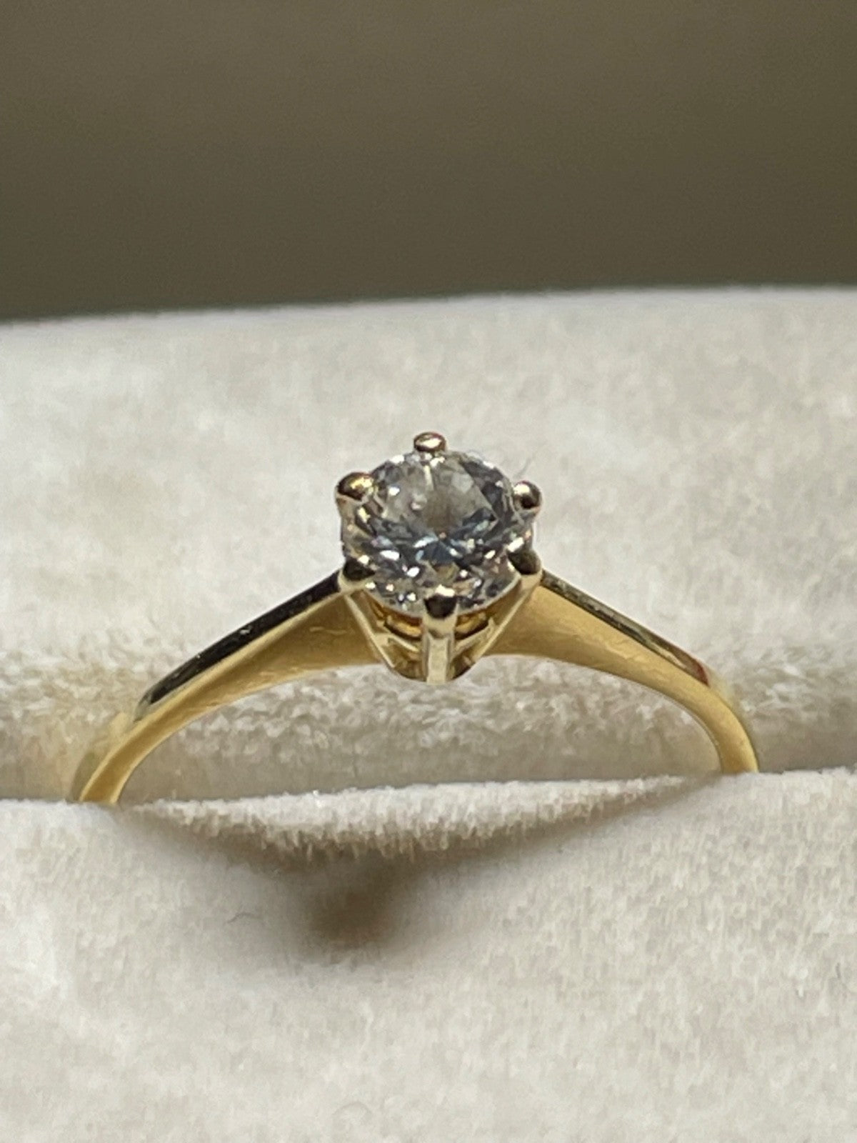 750 Gold 18 K Ring Solitär klassisch Ø16mm RG 51 Juwelier Verlobung Vorsteckring4