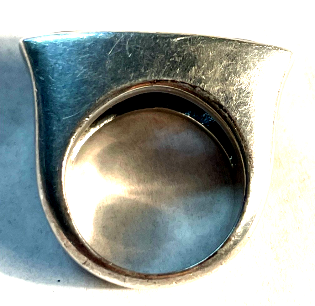 Massiv Design 925 Silber Ring mit gr. Blautopas  Ø 17  RG 55 gepflegt Juwelier6
