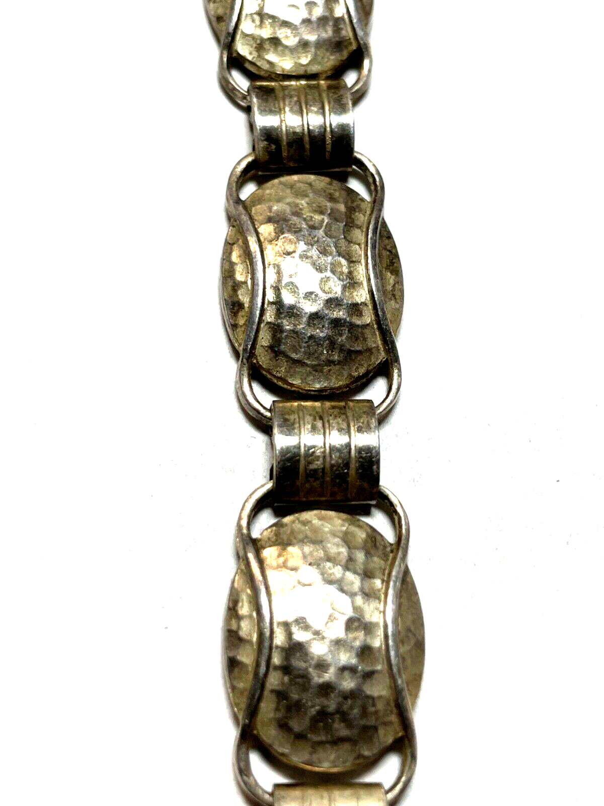 Vintage 50er J 800 Silber Hammerschlag Armband Handarbeit gehämmert midcentury4