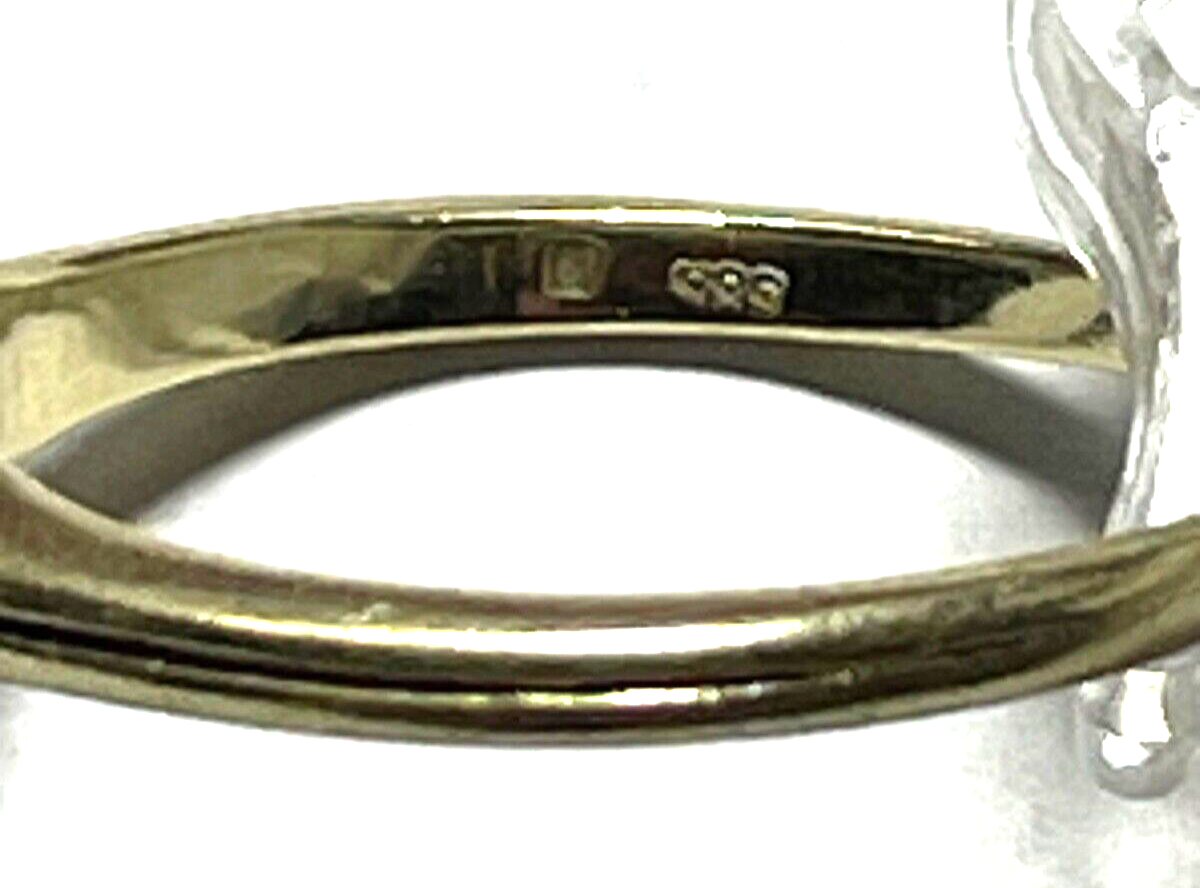 Klassisch solider 585 Gold 14 K Ring Brillant ca. 0,05 ct. Ø 20mm RG 636