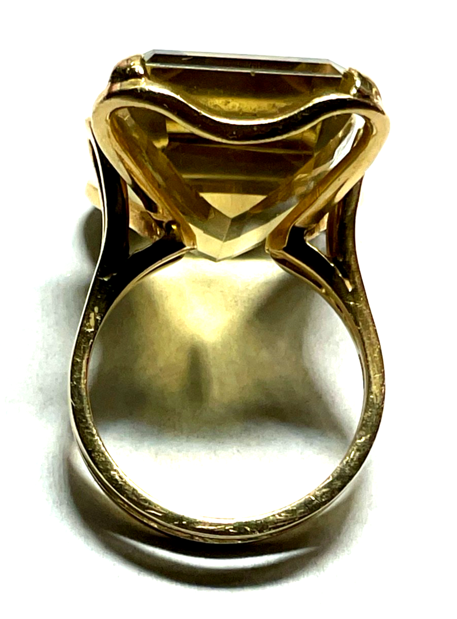 Massiver  Cluster 750 Gold Roségold Ring mit Citrin Cocktailring RG 50 Juwelier13