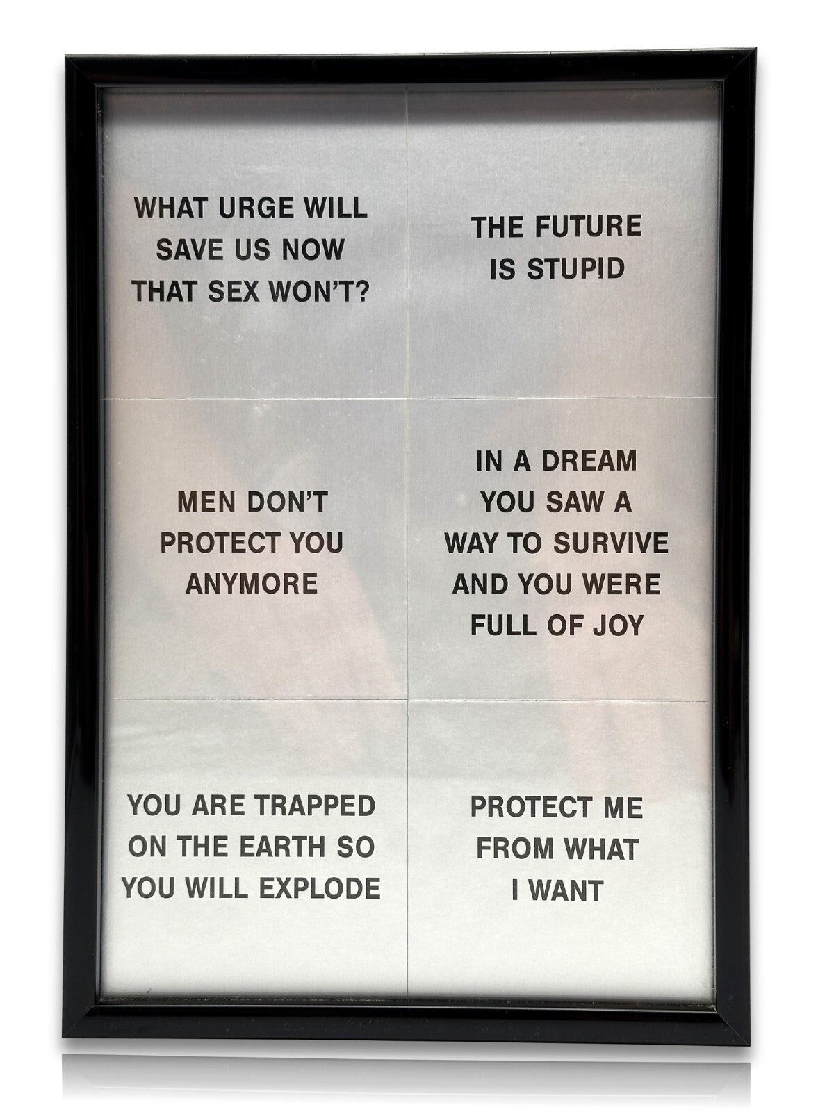 Jenny Holzer - Living Series - Druck auf Silberpapier - gerahmt - Kunstsammlung0
