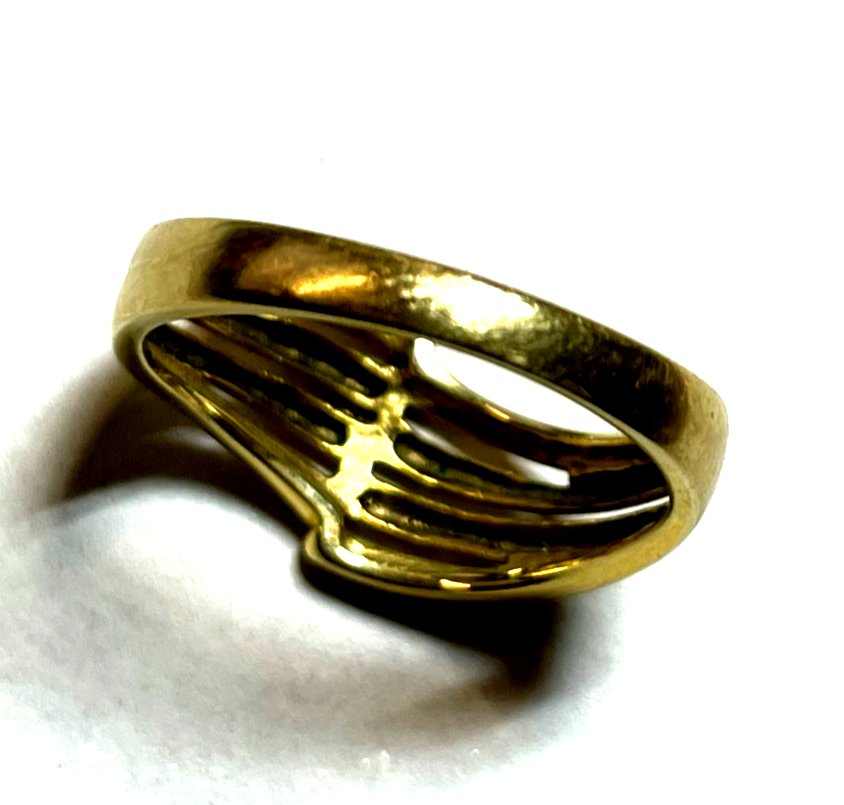 Solider 585 Gold 14 K  Ring modernes Design  Ø 16,9 mm RG 53 Juwelier gepfl.7