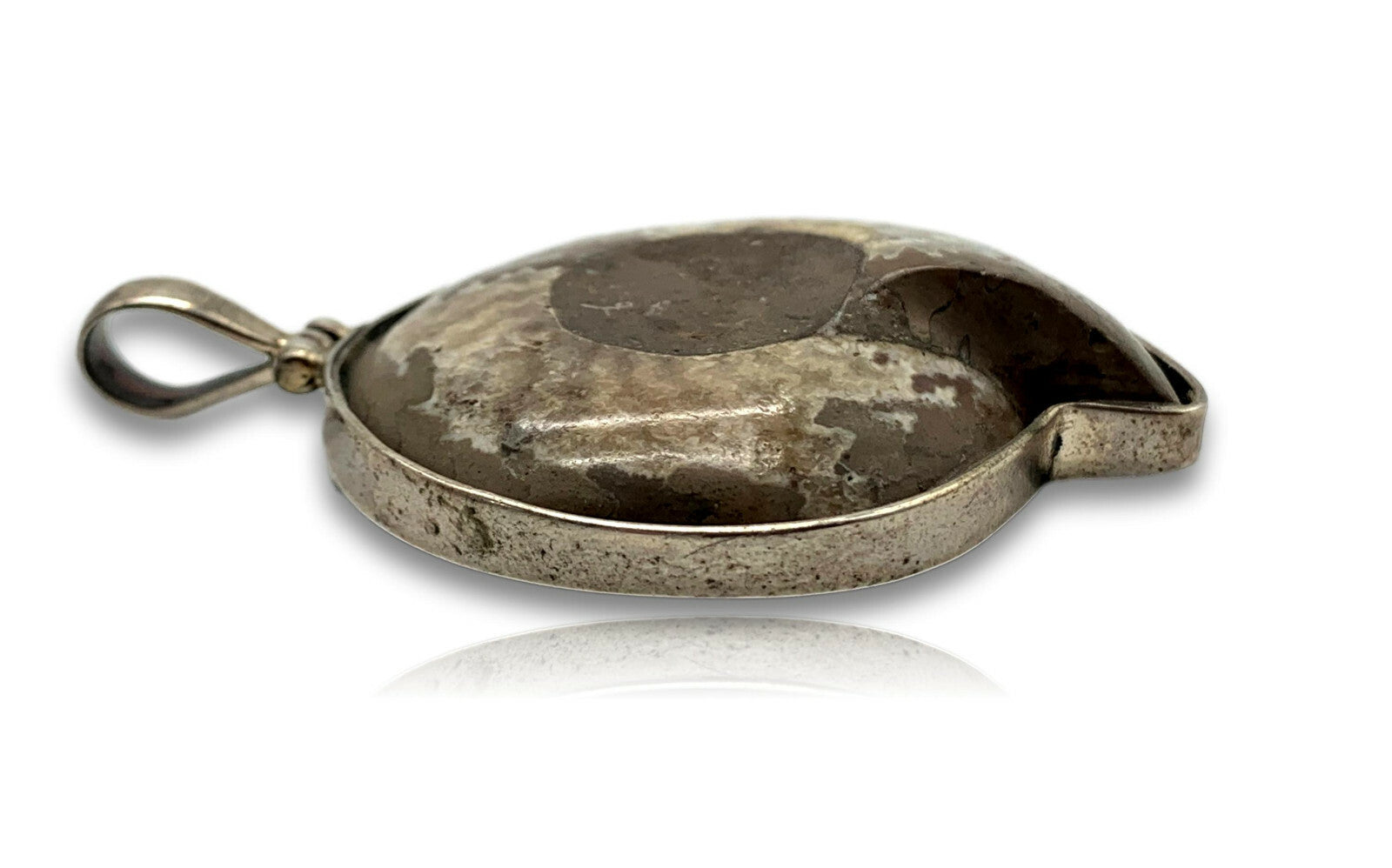 Ammonit Fossil - Design Anhänger Kettenanhänger - Silber punziert 925 2