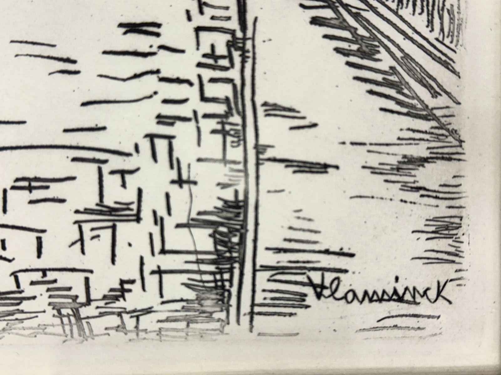 Maurice de Vlaminck 1876-1958 - Radierung - Paris - La Rue de la Glacière 19378