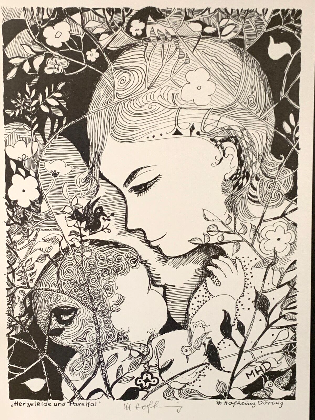 Margret Hofheinz-Döring - 'Herzeleide und Parsifal' - limt. Druck 3/50 signiert1