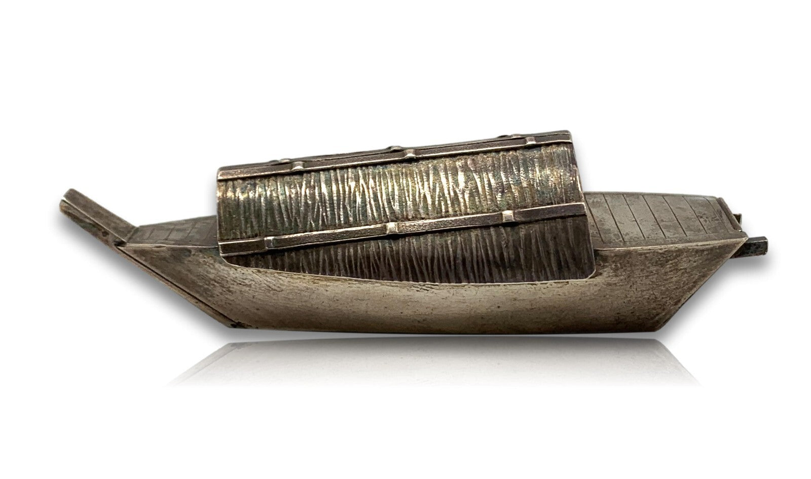 Miniatur Sampan Boot Gondel - 950er Sterling Silber - Salzstreuer - Handarbeit3