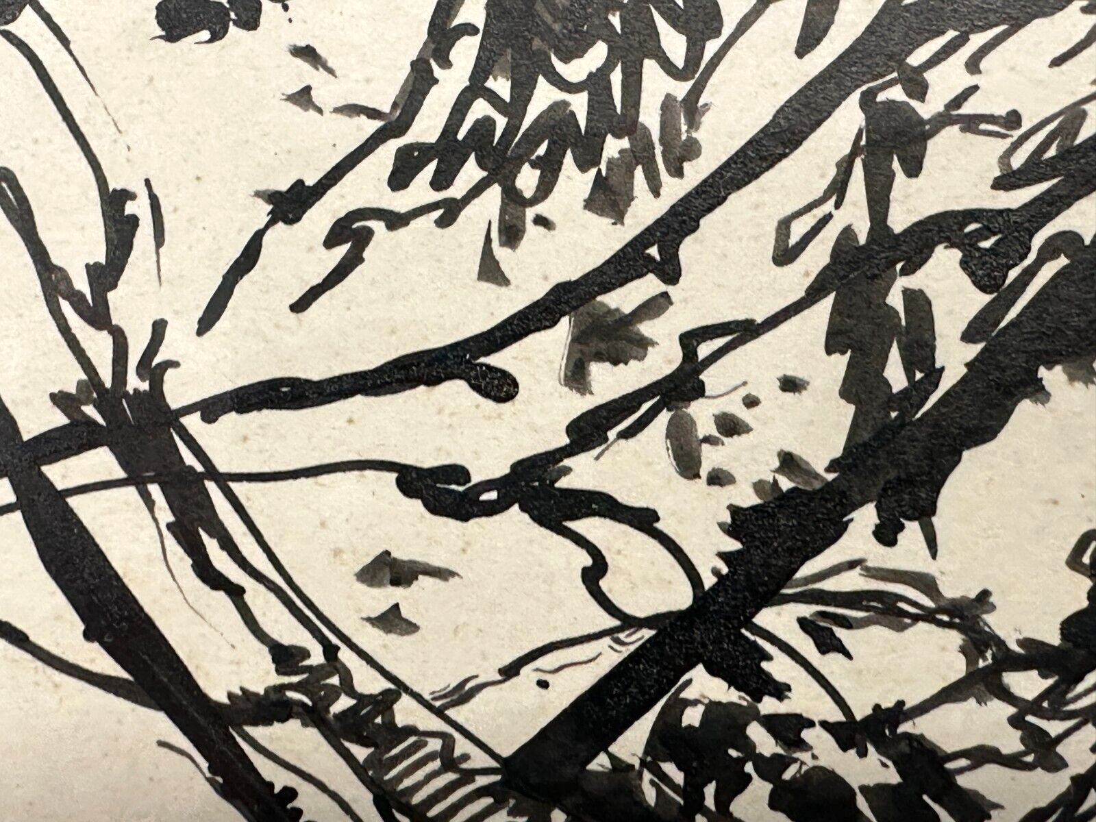 Paul Groß 1873-1942 - Indian ink. Tinte auf Papier - Saaletal 1930 - gerahmt sig2
