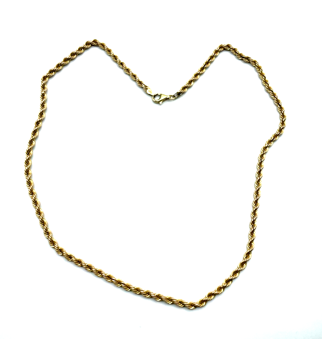 585 Gold 14 K Goldkette Kordelkette L 51,5 cm  B 4 mm solide Juwelier Qualität4