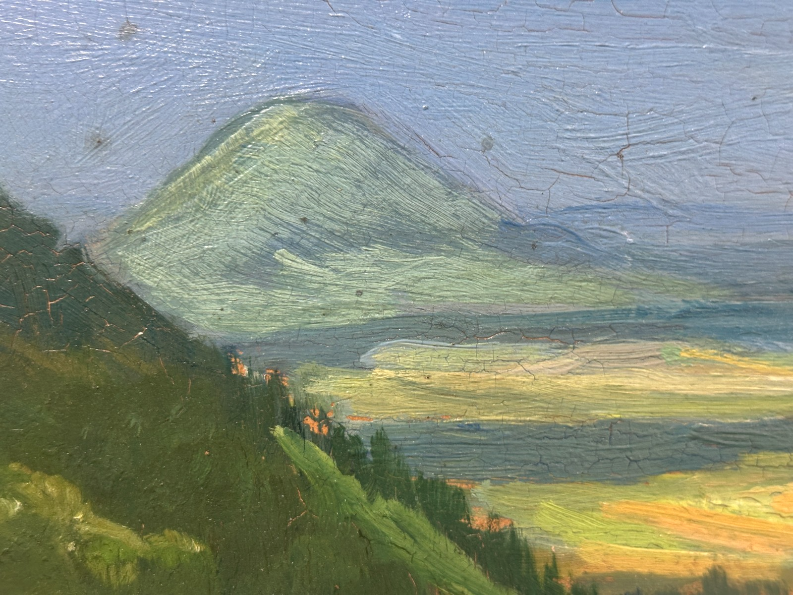 Eugen Krauss (1881–1962) – Kaiserberge Hohenstaufen Rechberg Stuifen - Öl auf Pl6