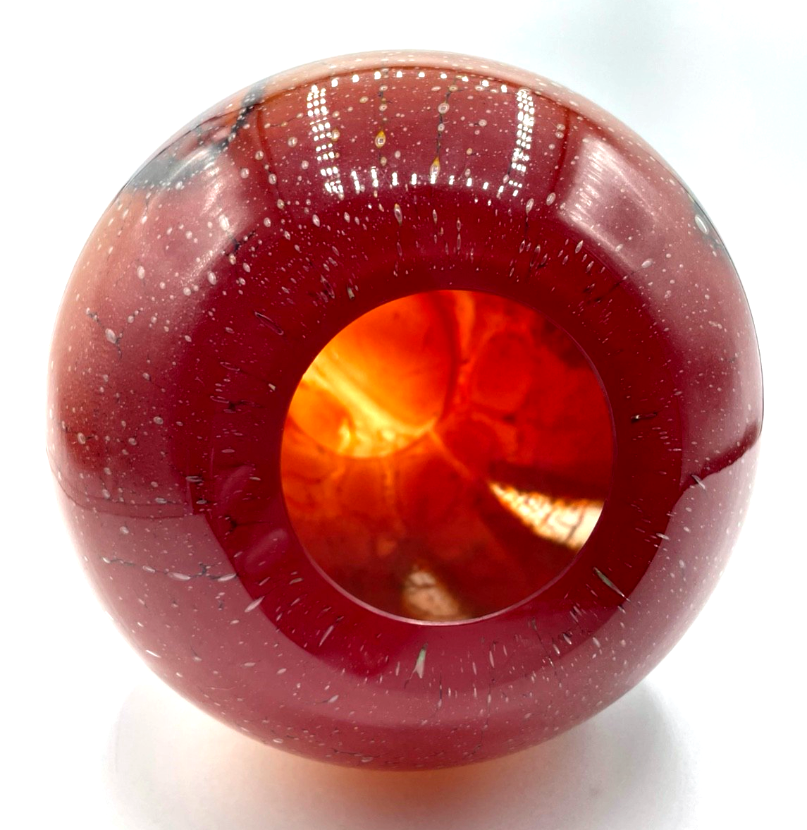 Antik WMF IKORA Glas Wiedmann  1A Zustand intensiv rot Vase7