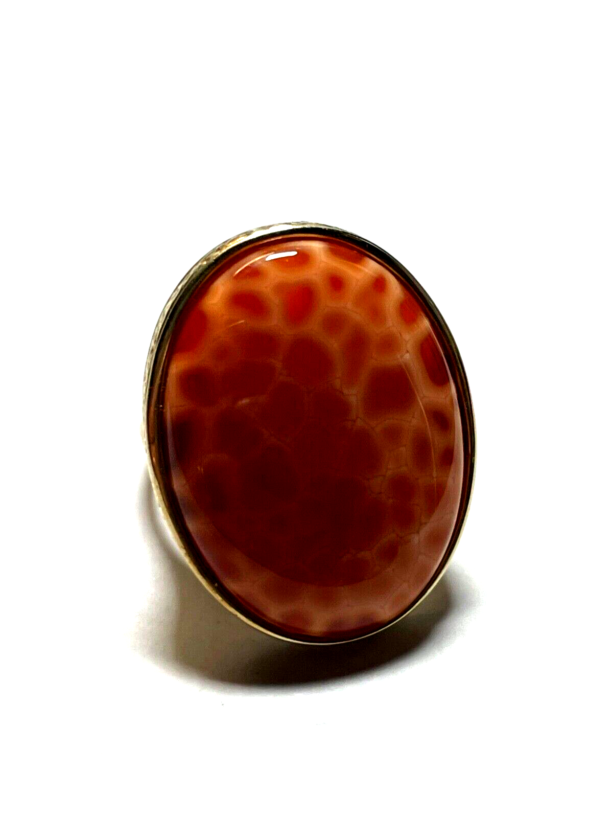 375 Gold 9 K Ring großer herrlicher Feuerachat RG 54 Juwelier solide Qualität5