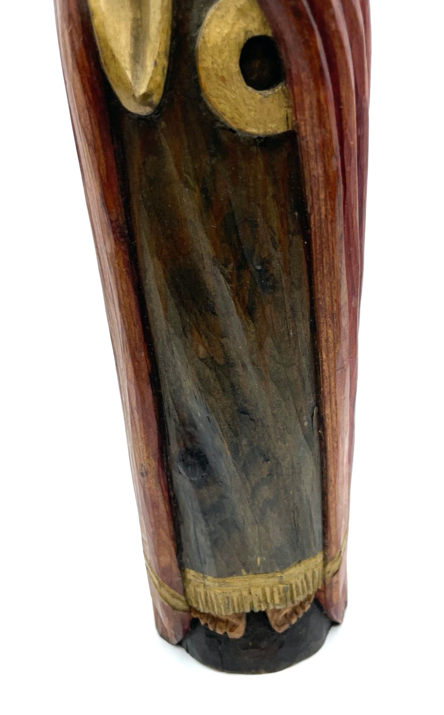 Alte Petrus Figur Holzfigur Handarbeit farblich gefasst Holzschnitzerei H 35 cm4