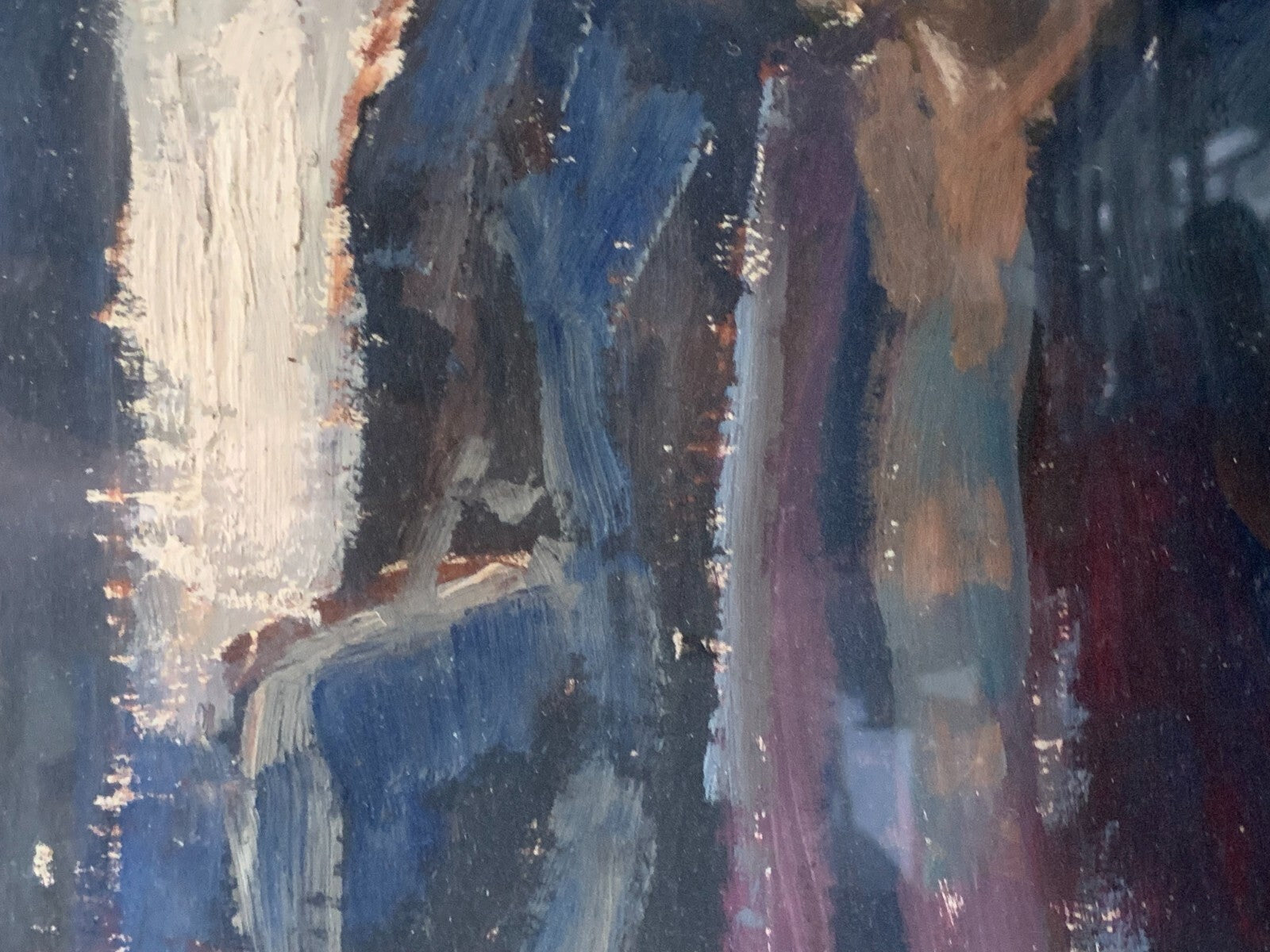 Expressionismus - Industrie Gemälde - Tempera Papier 1954 - gerahmt hinter Glas4