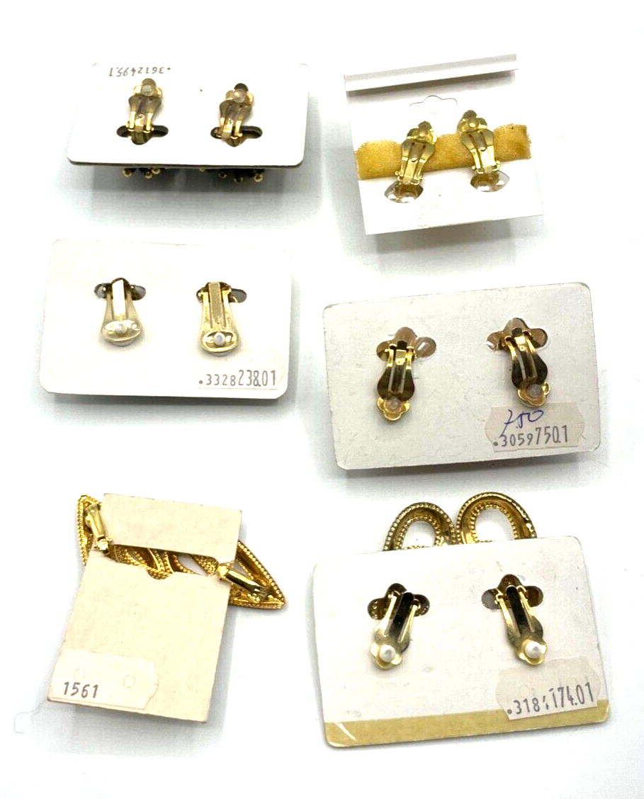 6 Paar ungetragen Ohrclips Clips vintage groß Statement Modeschmuck zeitlos chic8