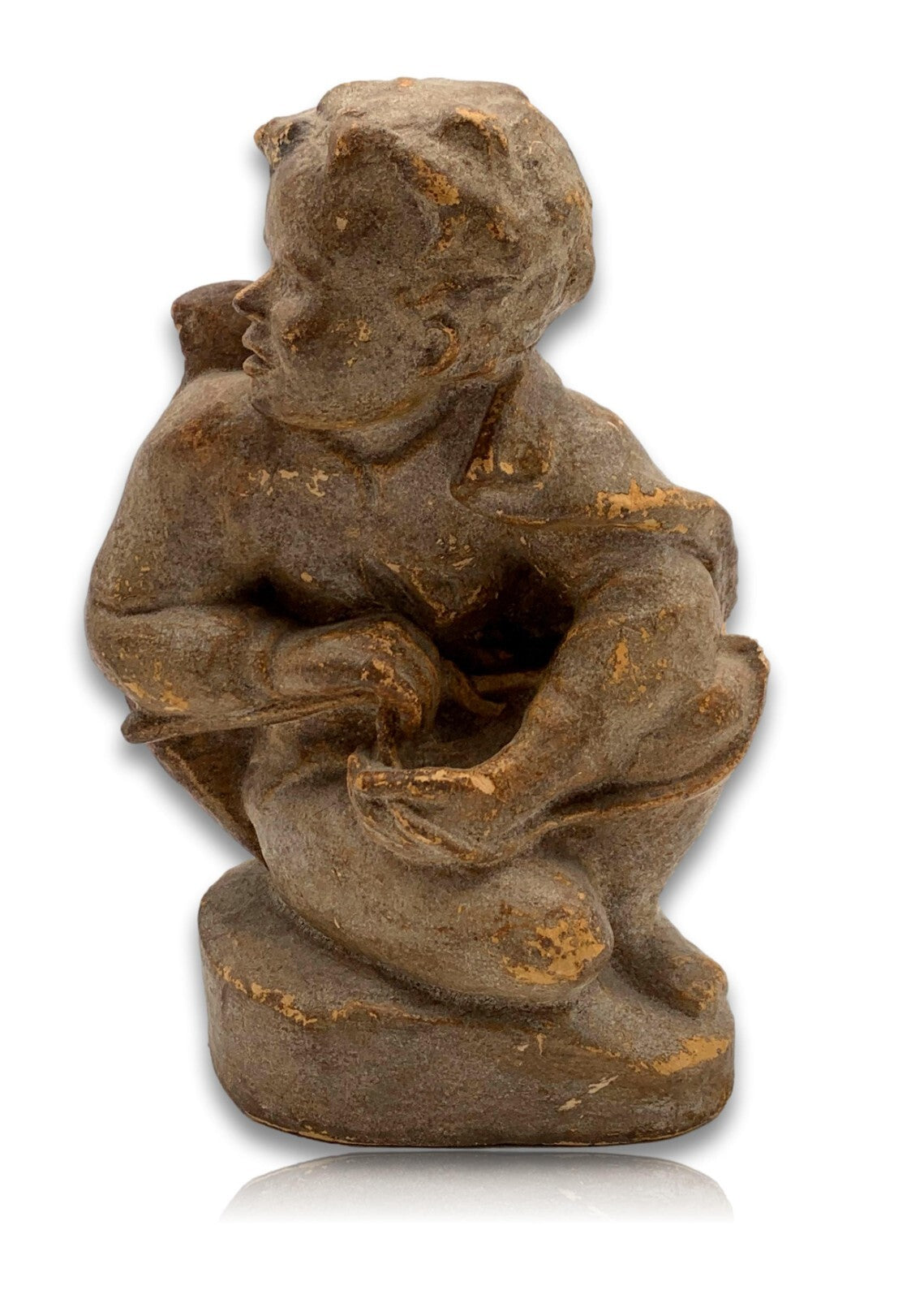Ulrich Kottenrodt 1906-1984 - Angelnder Junge - Skulptur Figur signiert - Gips1