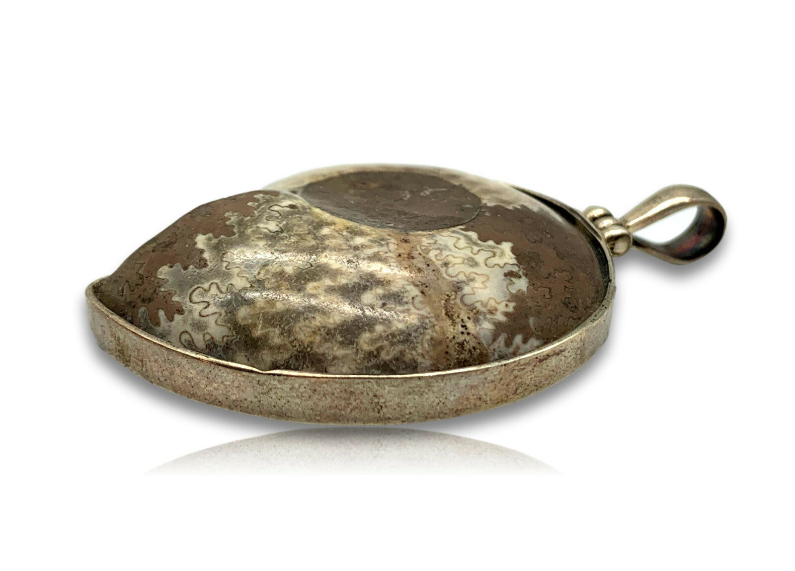 Ammonit Fossil - Design Anhänger Kettenanhänger - Silber punziert 925 3