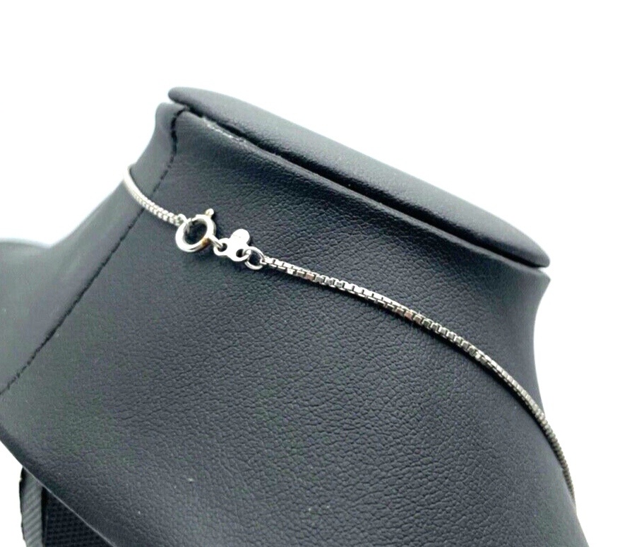 Elegante 925 Sterling Silber Venezianer Kette + 835 Anhänger Rubin rhodiniert3