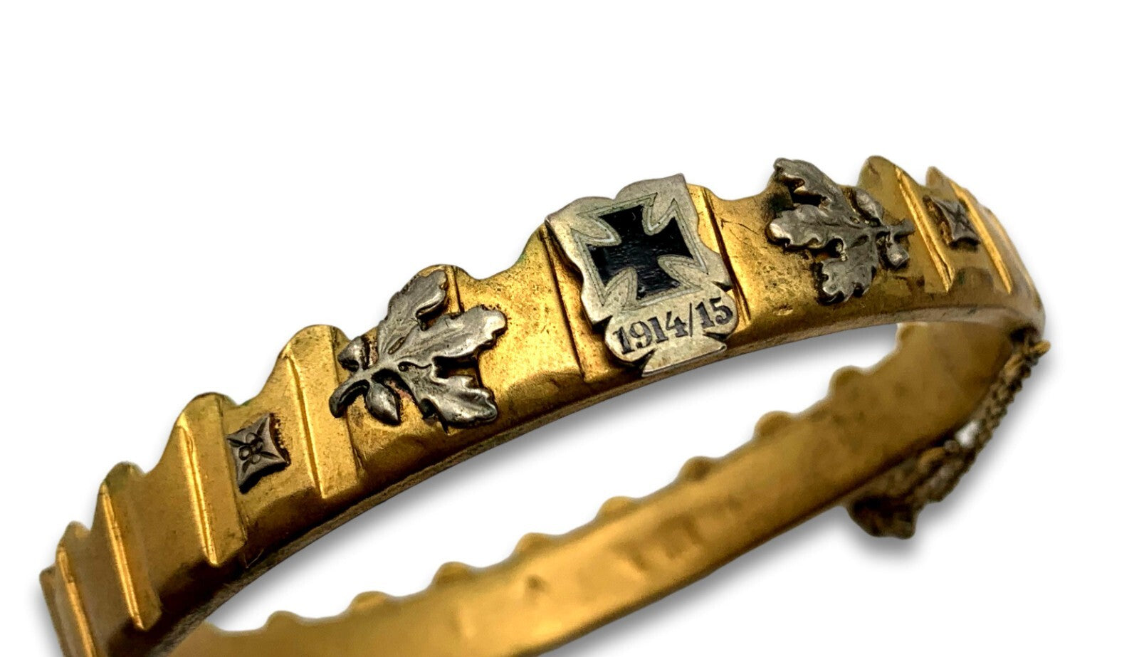 Patriotischer Armreif - Grabenkunst - Führungsring Granathülse - WKI 1914/159