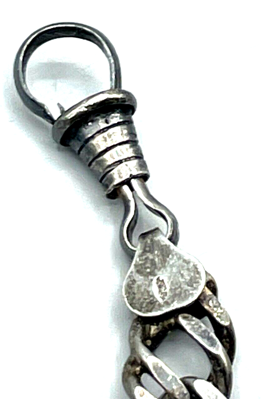 Vintage Taschenuhr Uhrkette TUK Taschenuhrkette 9 Charivari Anhänger 925 Silber6