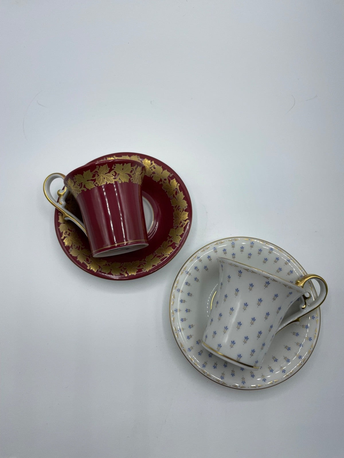 2x sehr edle Espresso Mokka Tasse vintage Kaiser Porzellan Gold Handbemalt3