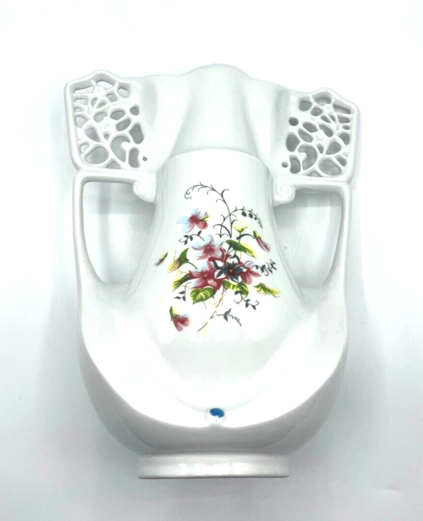 Sehr attraktive Porzellan Vase Ziervase vintage H 25,5 B 20 cm Durchbruch Dekor8