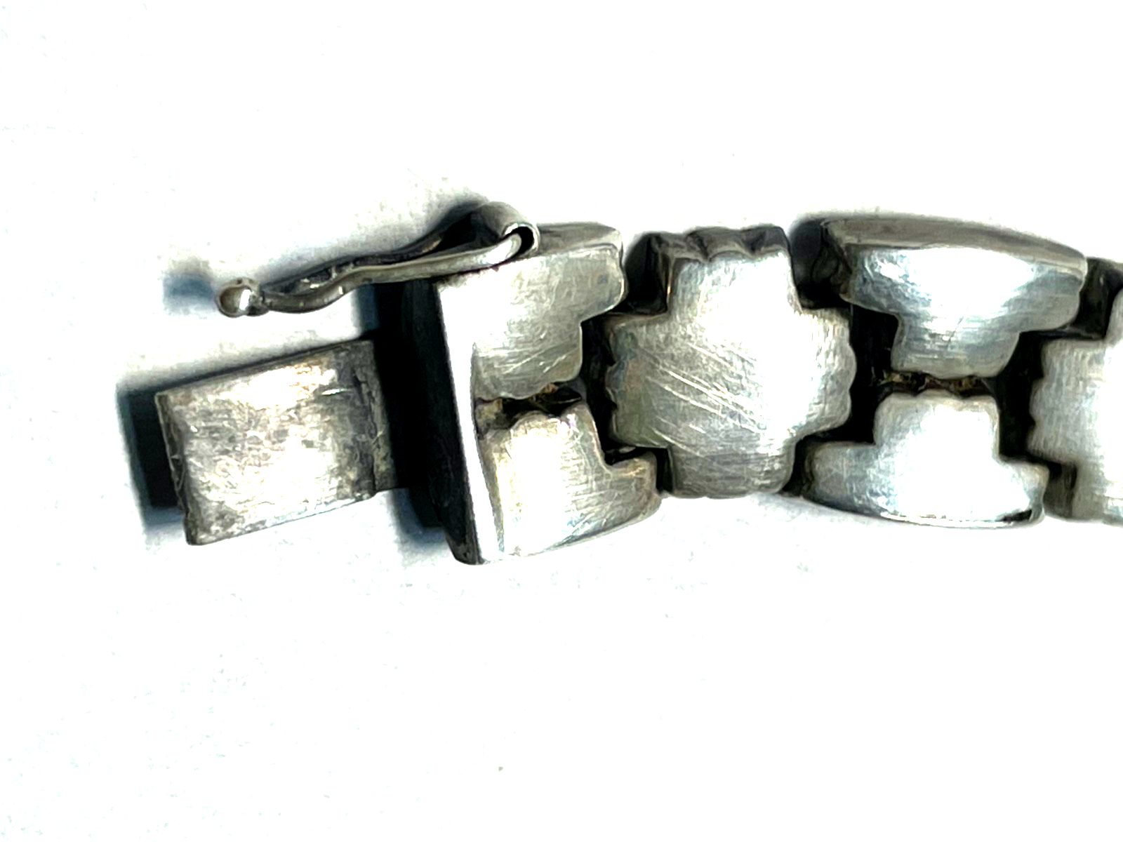 Vintage Armband 835 Silber apartes Dekor  L 19,5 cm B 11 mm T 3 mm 21 Gramm4