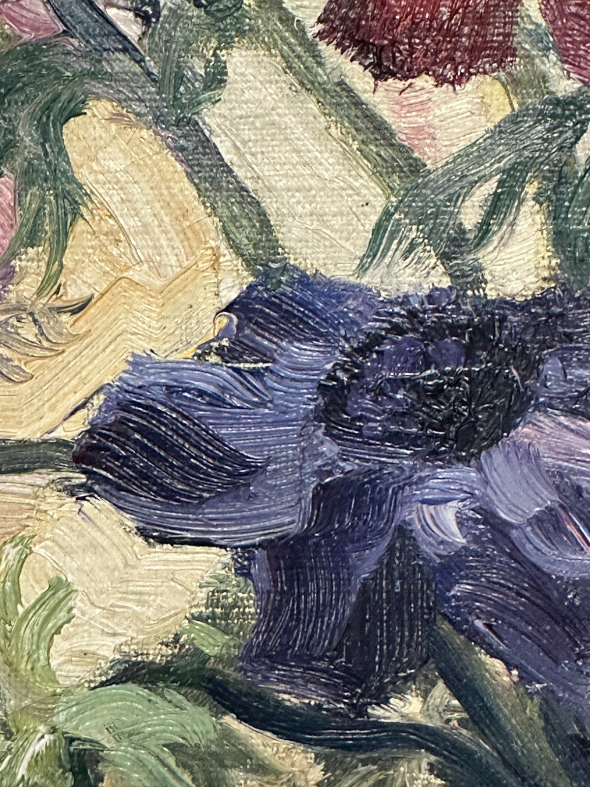 Hermann L. Umgelter – Stillleben mit Anemonen in Vase - Öl auf Leinwand - sig.3