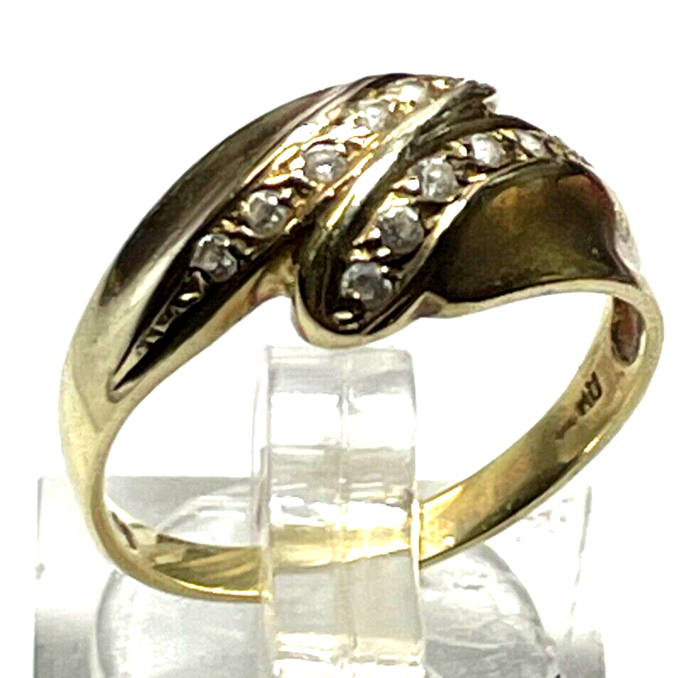 Solider 585 Gold 14 K Ring 17,5 mm RG 55 mit Weißtopas Juwelier 3,06 Gr. gepfl.1