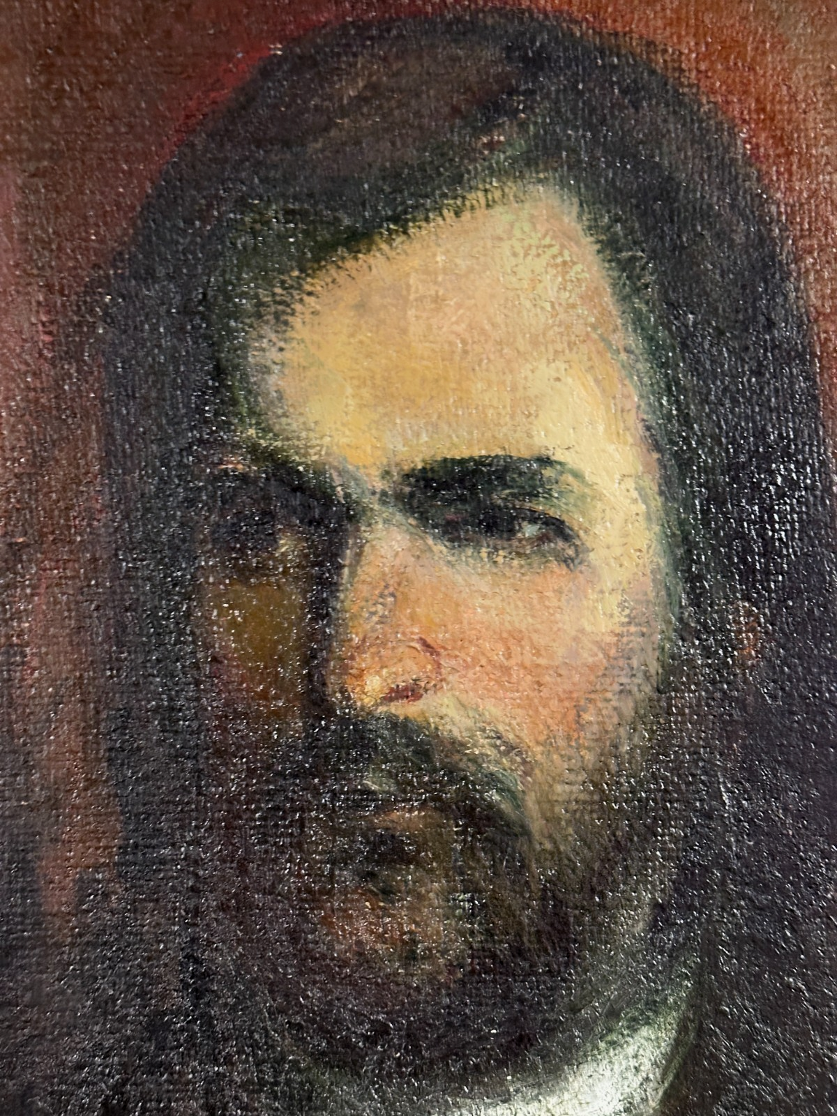 Expressives Herrenporträt Öl auf Leinwand – kraftvoller Charakterkopf - signiert1