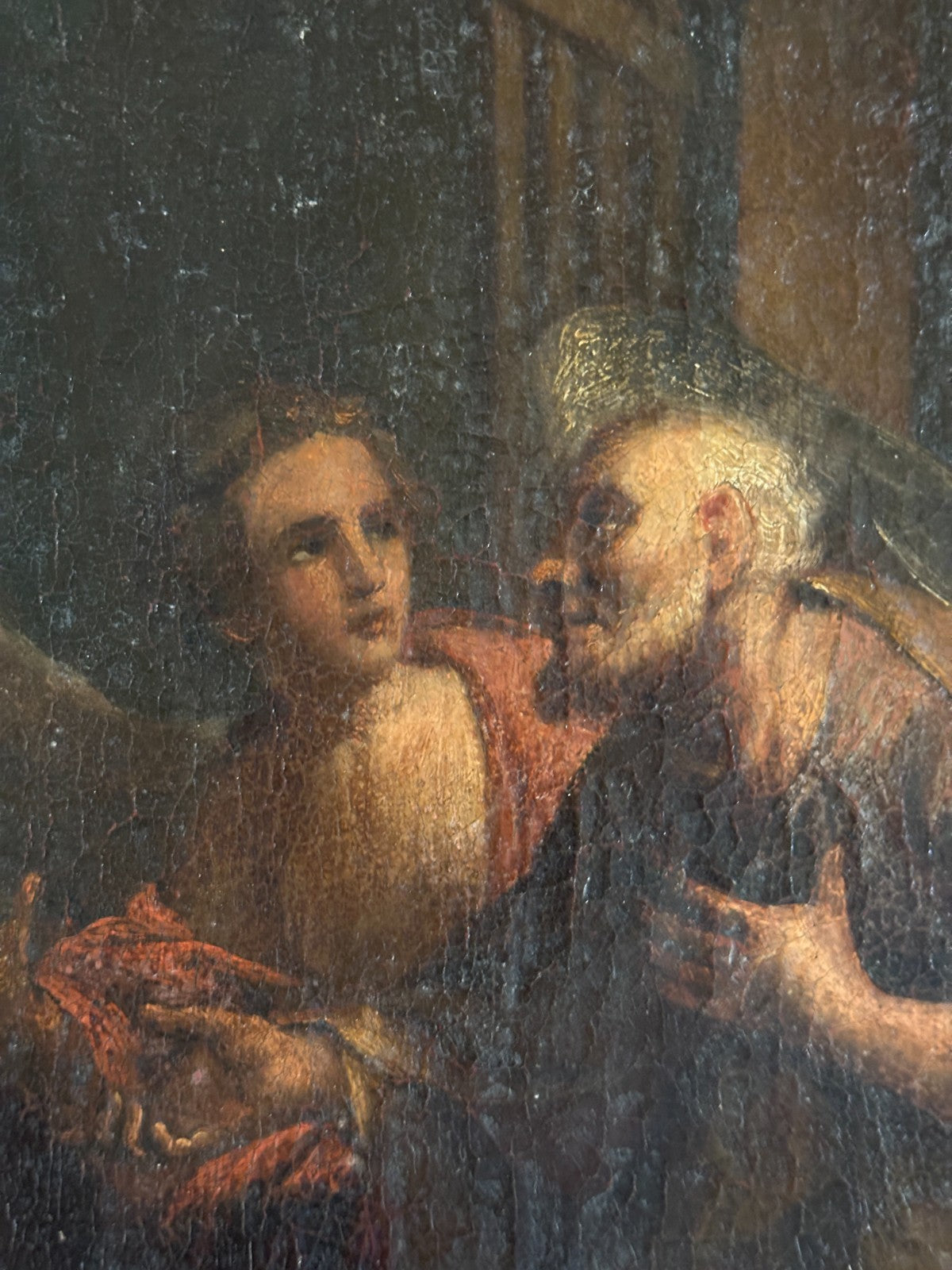 Ölgemälde „Biblische Szene mit Engel Raphael und Tobit?“ – um 18./19. Jh.2
