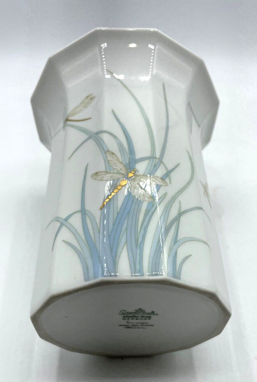 Rosenthal Porzellan Vase Polygon Libelle Tapio Wirkkala H 16 cm Topzustand2