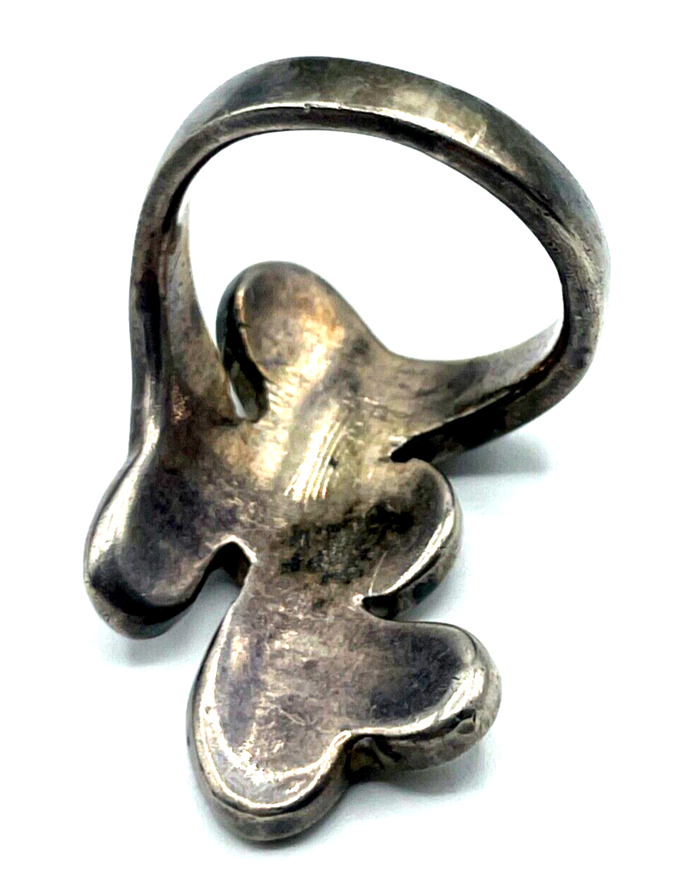 Vintage Ethno Style 925 Silber Ring Perlmutt Einlage Ø 17,5 RG 55 Handarbeit4