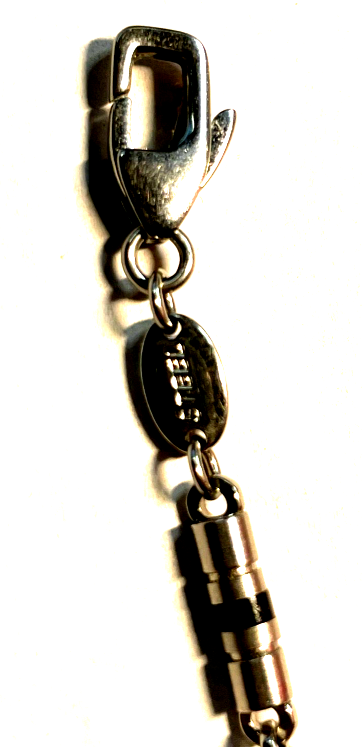 Unisex FOSSIL Edelstahl Kette L 52,5 cm B 3,5 mm Dekor Halskette wie neu4