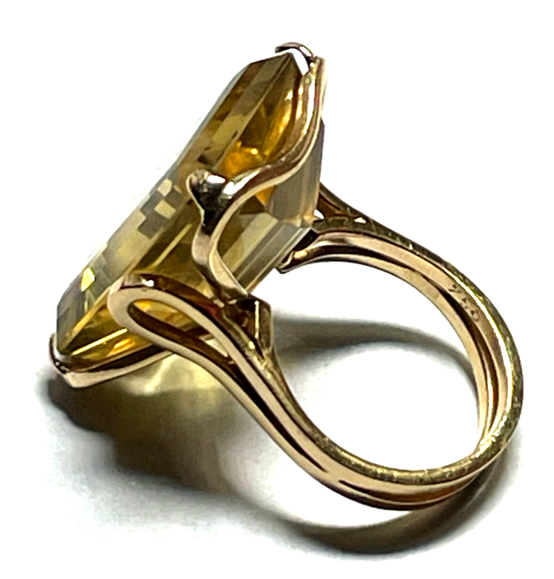 Massiver  Cluster 750 Gold Roségold Ring mit Citrin Cocktailring RG 50 Juwelier1
