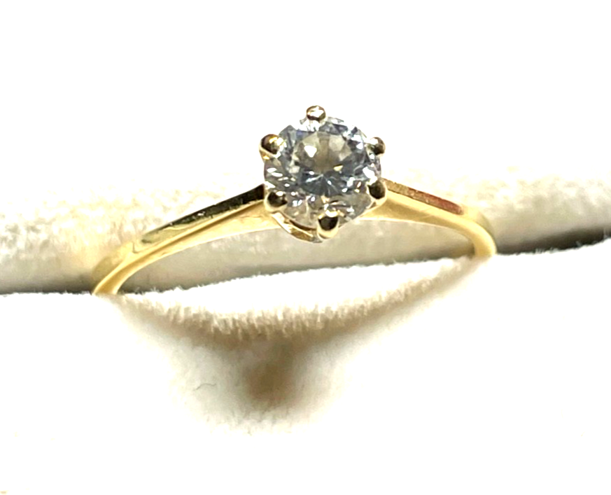 750 Gold 18 K Ring Solitär klassisch Ø16mm RG 51 Juwelier Verlobung Vorsteckring2