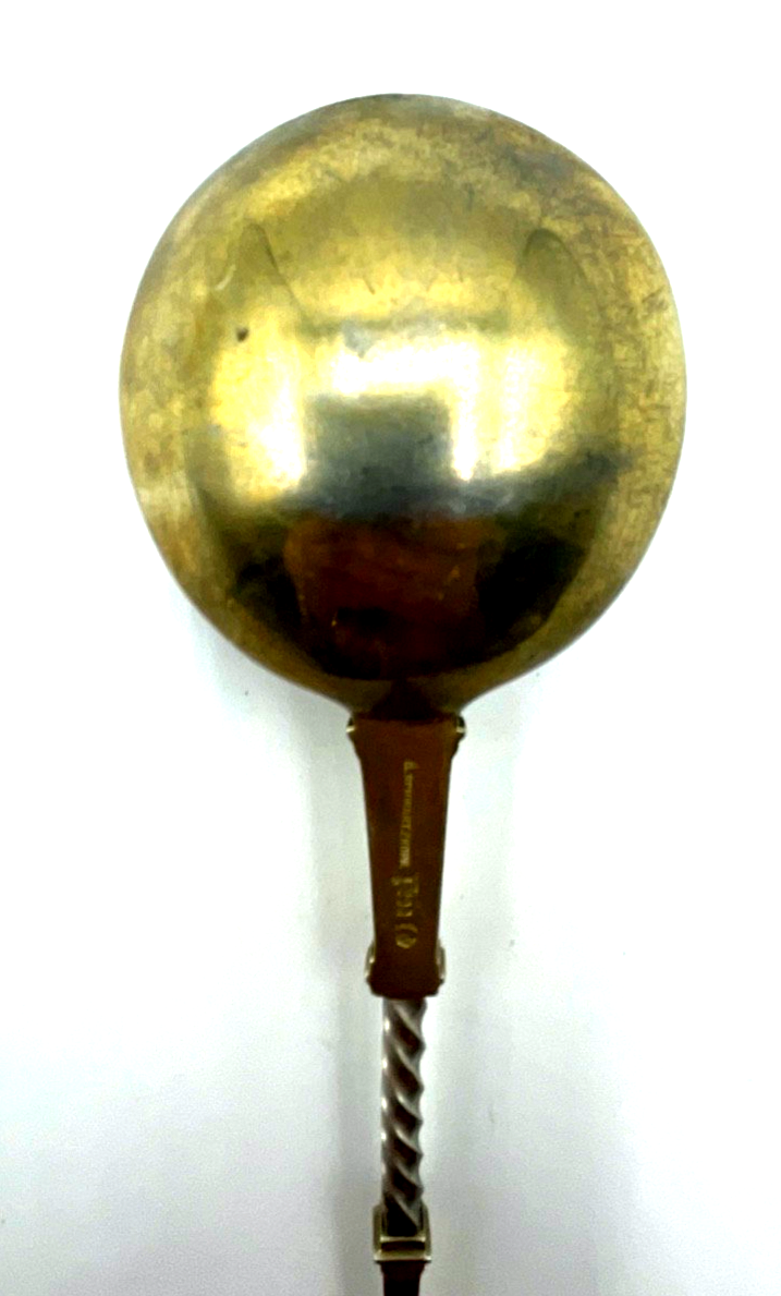 Antik großer 800 Silber G. Schwartzkopf Löffel Kaviarlöffel Historismus L 17,8cm7