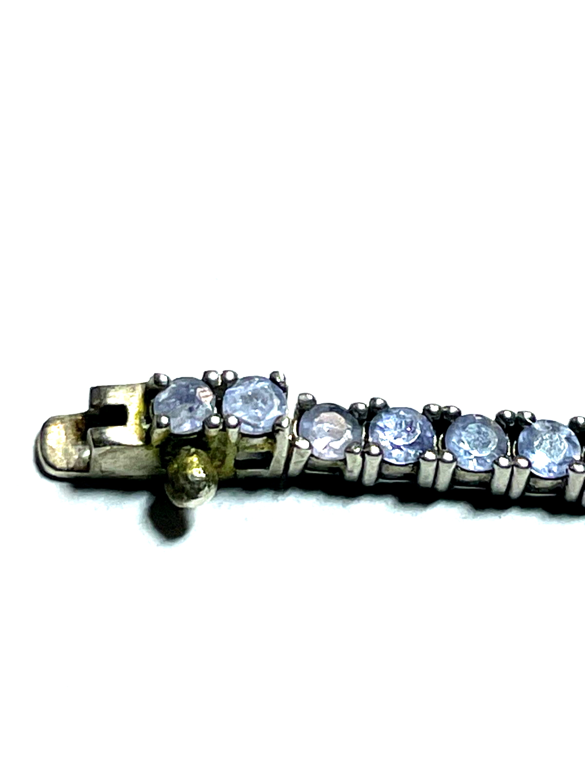 925 Silber Harry Ivens Tennisarmband mit Tansanit L 18 cm B 3 mm sehr gepflegt10