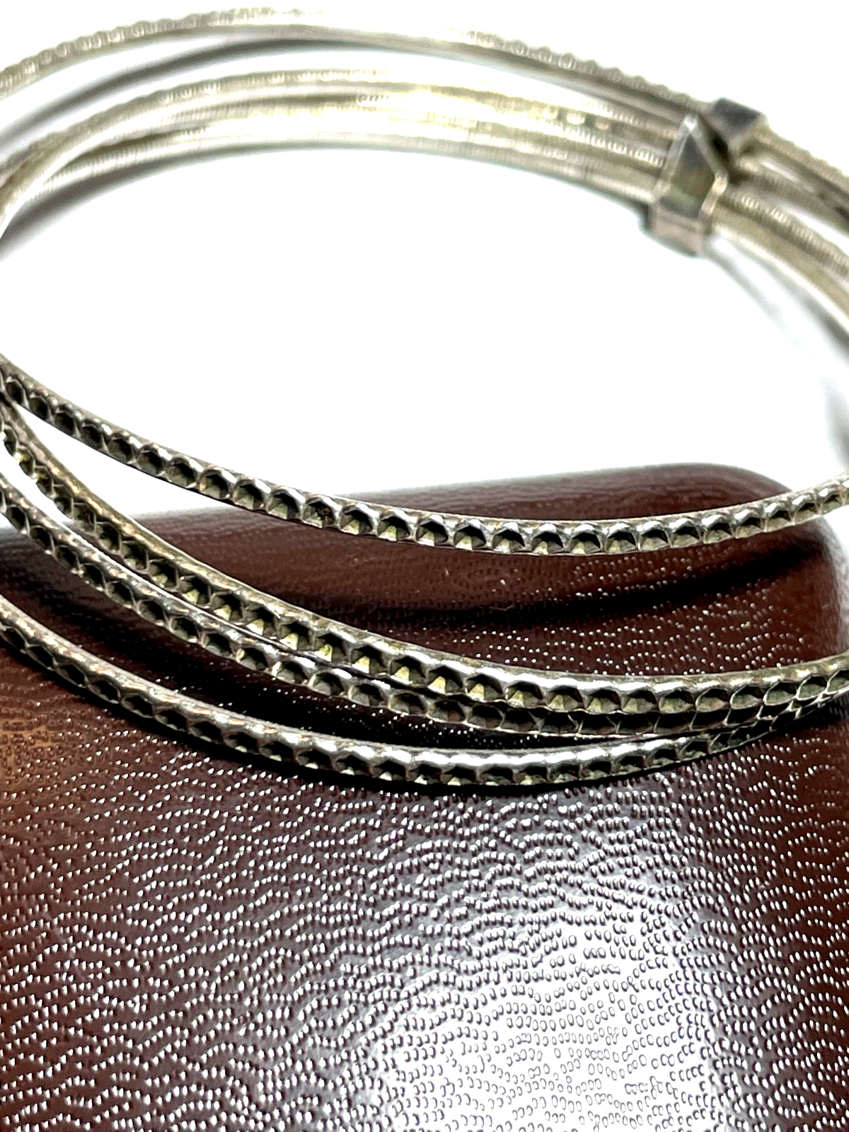 Vintage 835 Silber 4 in 1 Armreifen Armreif Armschmuck klassisch + massiv Ø 6 cm4