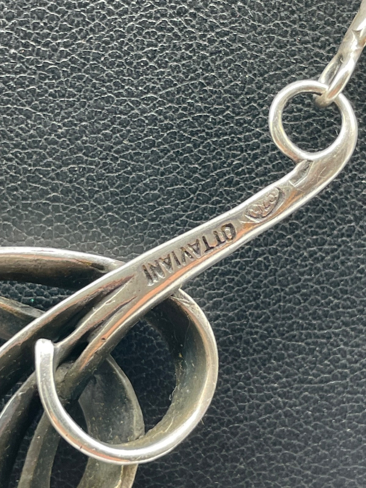 Solides vintage Collier Silber 925 Ottaviani Italien Design Kette Modernist4