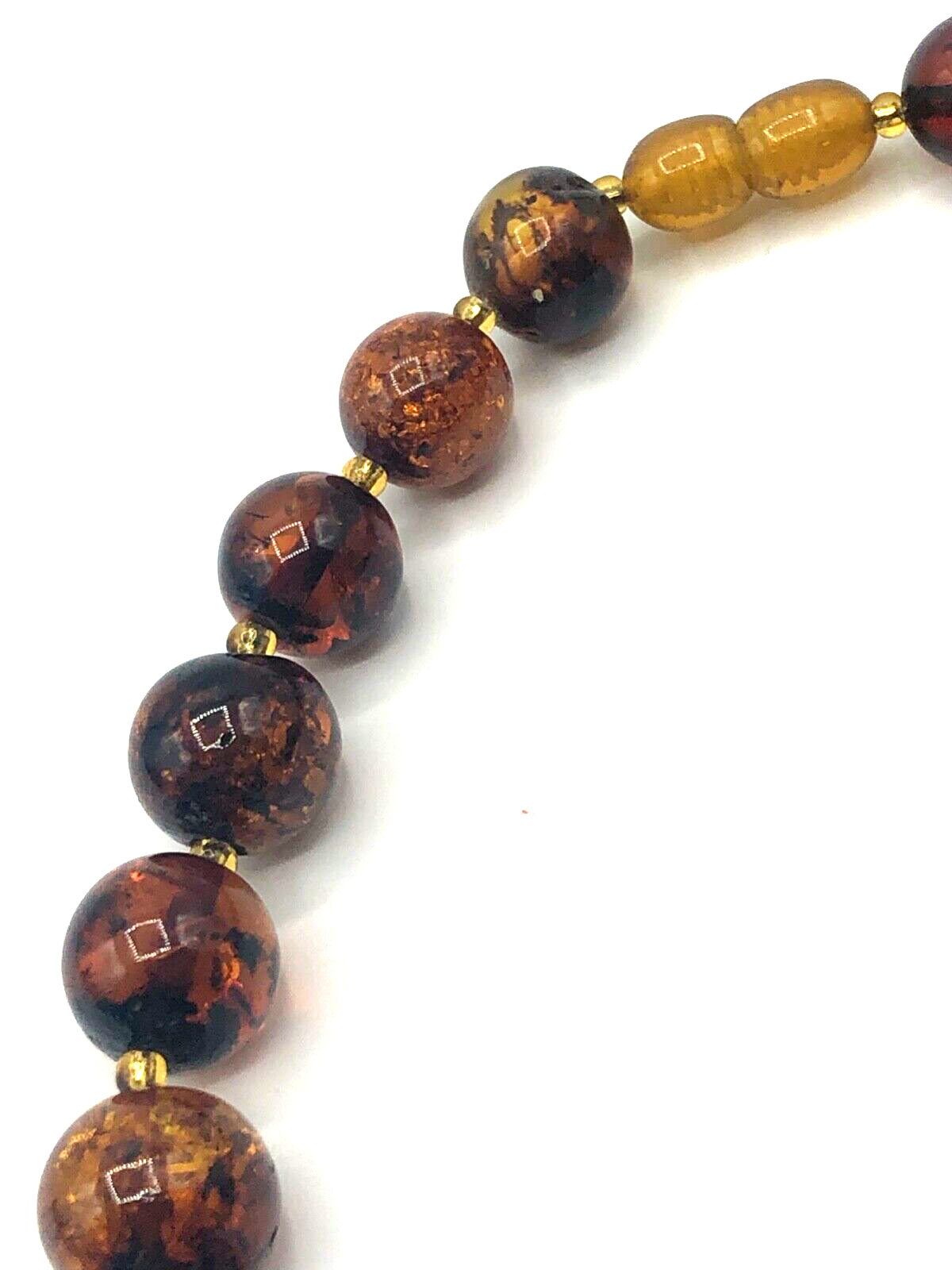 Vintage stattliche Bernstein Kette Inklusen amber necklace 49,61 Gramm L 58cm3