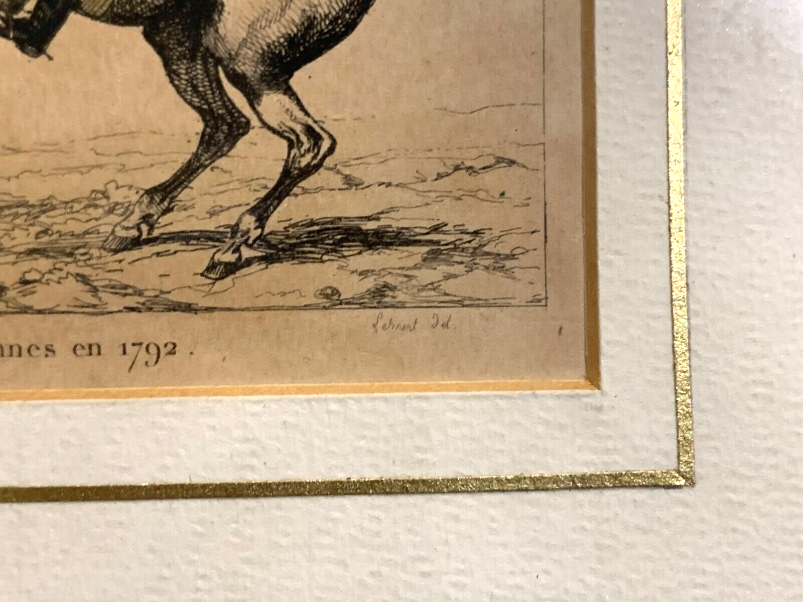 Lacauchie - Stahlstich koloriert - preußische Truppen der königl. Garde 17926