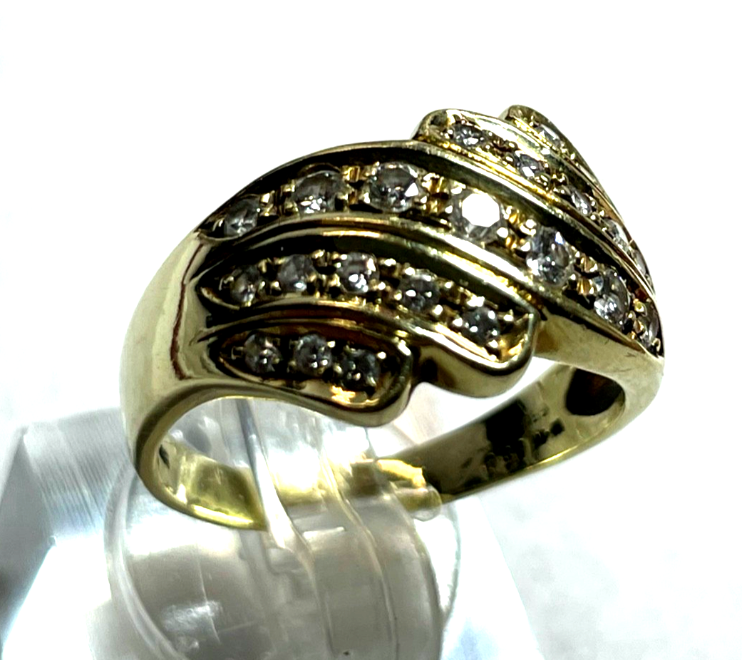 14 K 585 Gold Ring Brillanten Top Wesselton 0,5 ct. Juwelier Ø 18,5 mm RG 580