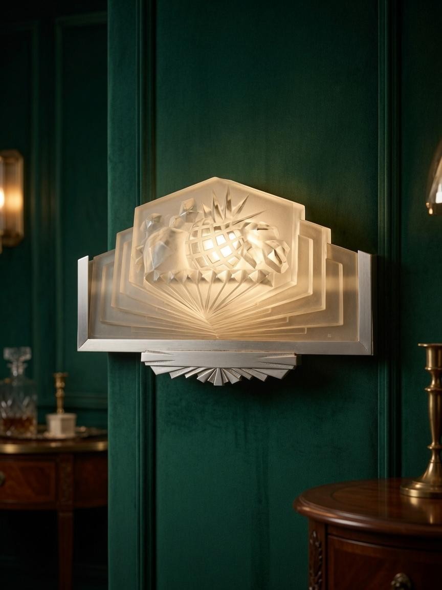 Original Art-Déco-Wandlampe - Müller Frères Lunéville - Frankreich 1920/300